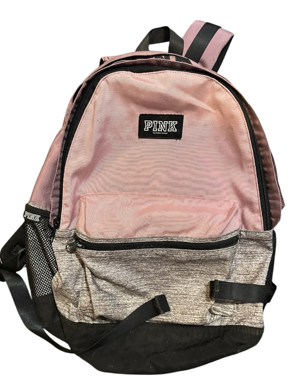 Victoria’s Secret PINK Pink Gray Black Colorblock Backpack
